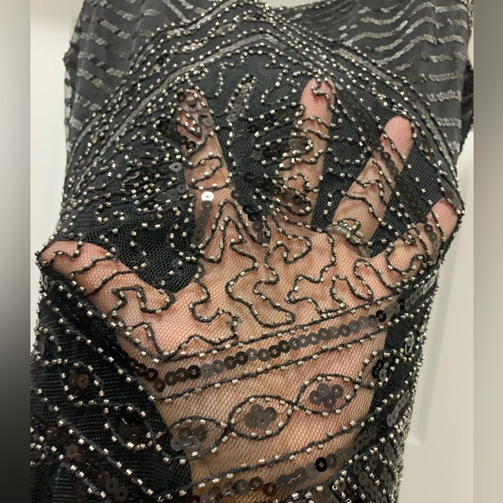 Vintage Style "Great Gatsby" Sequined Fringed Flapper. Great for Halloween - Picture 11 of 16